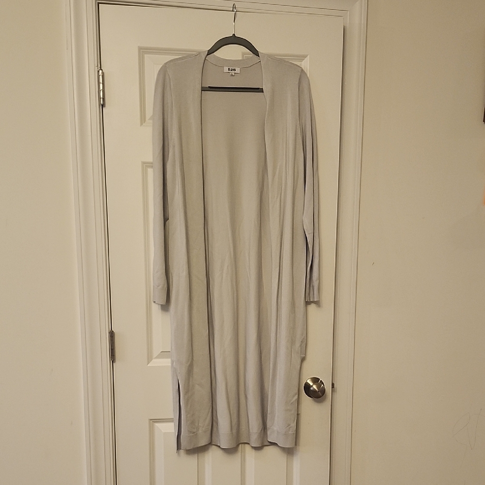 525 America Light Gray Long Sleeve Cardigan